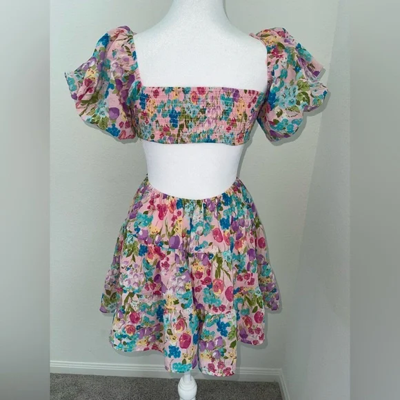 Isabella’s Cabinet cut out puff sleeve mini dress - Picture 2 of 3